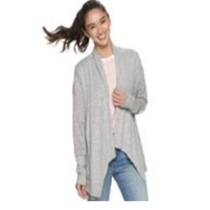 Heather gray open front super soft flowy cardigan nwt